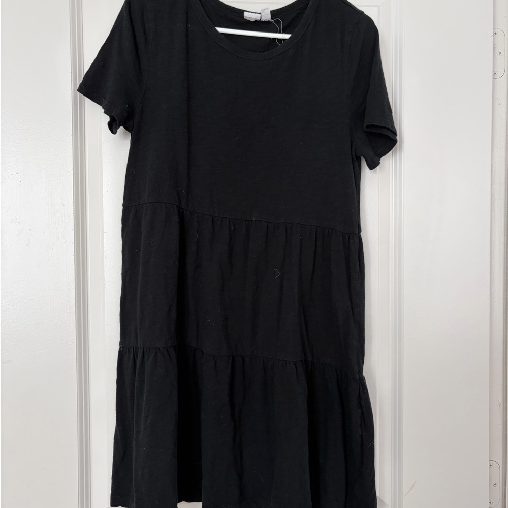 Gap Baby Doll Black Tiered Dress